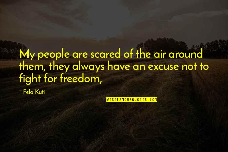 Always Fighting Quotes By Fela Kuti: My people are scared of the air around