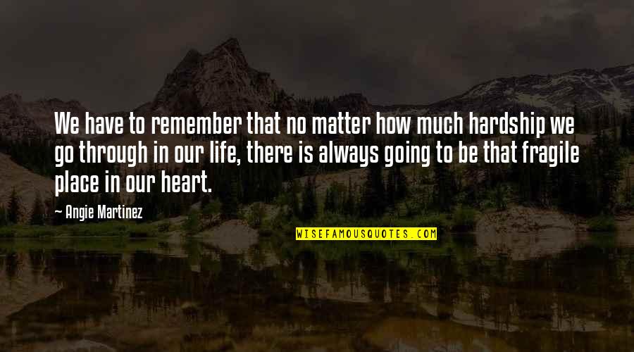 Always Have A Place In My Heart Quotes By Angie Martinez: We have to remember that no matter how