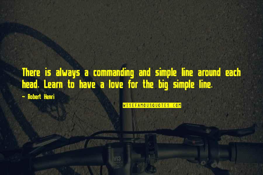 Always Line Quotes By Robert Henri: There is always a commanding and simple line