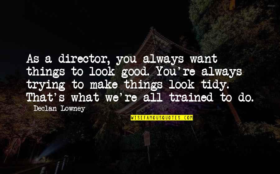 Always Look For The Good Quotes By Declan Lowney: As a director, you always want things to