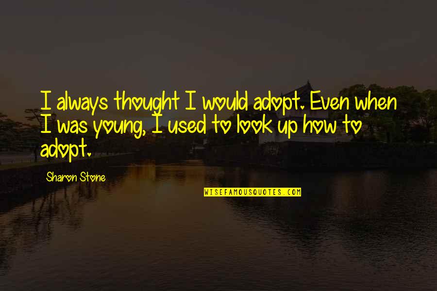 Always Look Up Quotes By Sharon Stone: I always thought I would adopt. Even when
