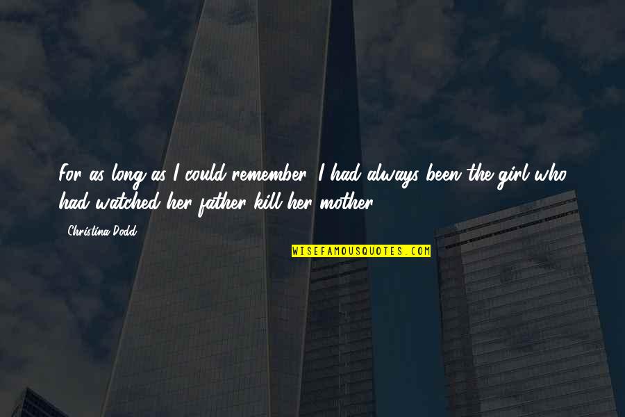 Always Remember Who You Are Quotes By Christina Dodd: For as long as I could remember, I Always Remember Who You Are Quotes By Christina Dodd: For as long as I could remember, I