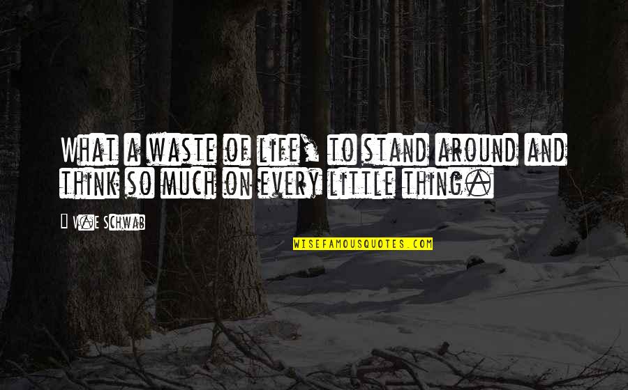 Always Something On My Mind Quotes By V.E Schwab: What a waste of life, to stand around