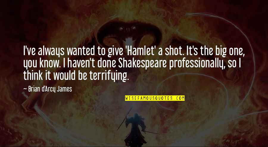 Always Think Big Quotes By Brian D'Arcy James: I've always wanted to give 'Hamlet' a shot.
