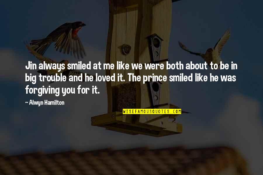 Alwyn Quotes By Alwyn Hamilton: Jin always smiled at me like we were Alwyn Quotes By Alwyn Hamilton: Jin always smiled at me like we were