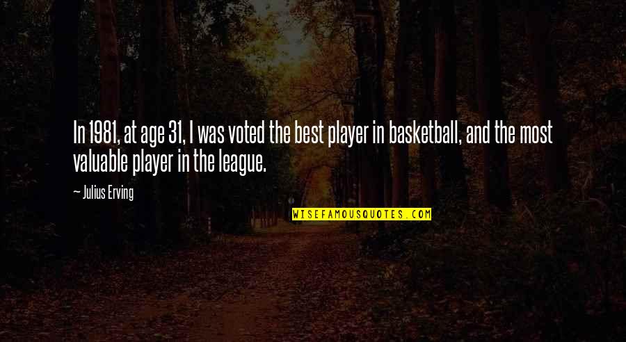 Alysha Speer Quotes By Julius Erving: In 1981, at age 31, I was voted