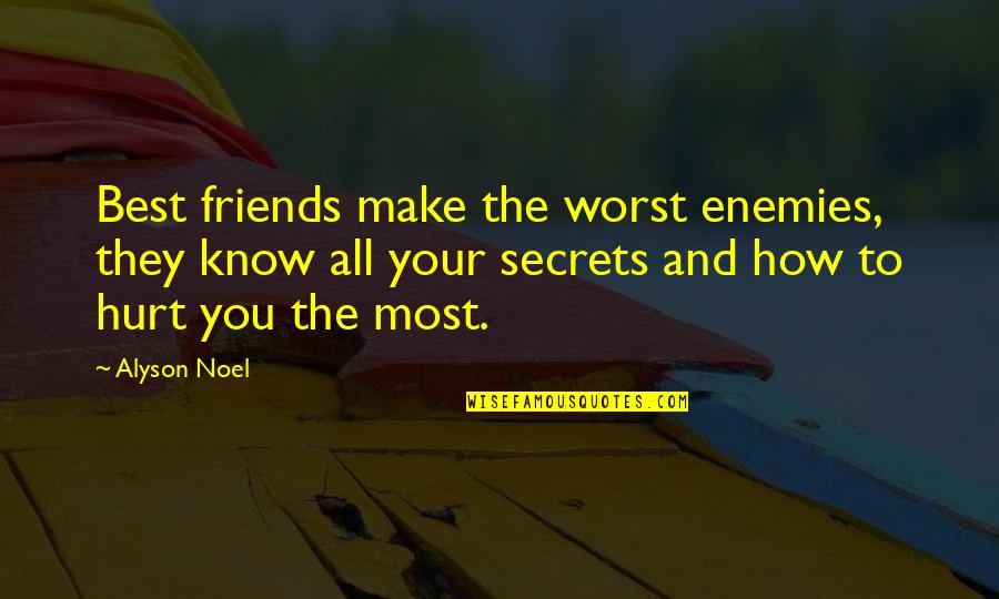 Alyson Quotes By Alyson Noel: Best friends make the worst enemies, they know