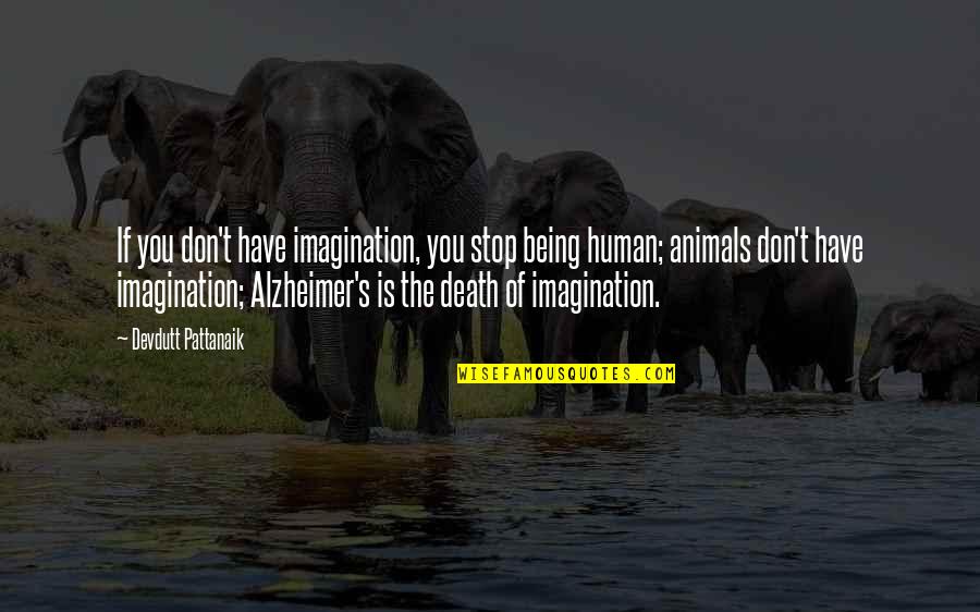 Alzheimer's And Death Quotes By Devdutt Pattanaik: If you don't have imagination, you stop being