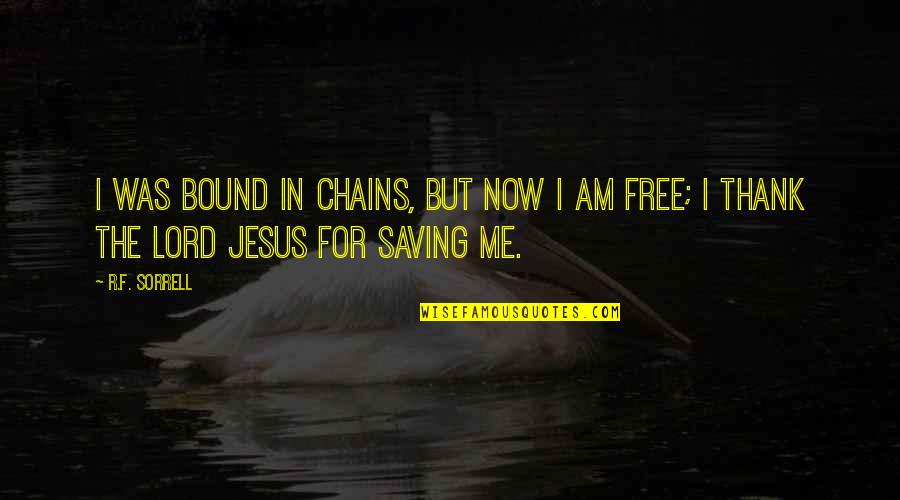 Am Free Quotes By R.F. Sorrell: I was bound in chains, but now I