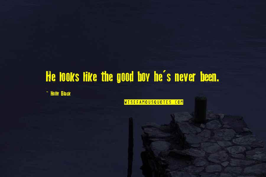 Am Good Boy Quotes By Holly Black: He looks like the good boy he's never
