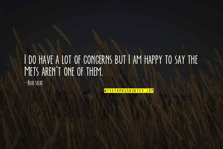 Am Happy Quotes By Bud Selig: I do have a lot of concerns but