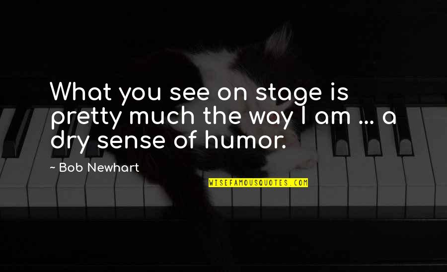 Am I Pretty Quotes By Bob Newhart: What you see on stage is pretty much