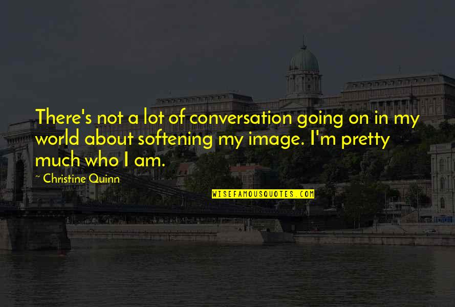 Am I Pretty Quotes By Christine Quinn: There's not a lot of conversation going on