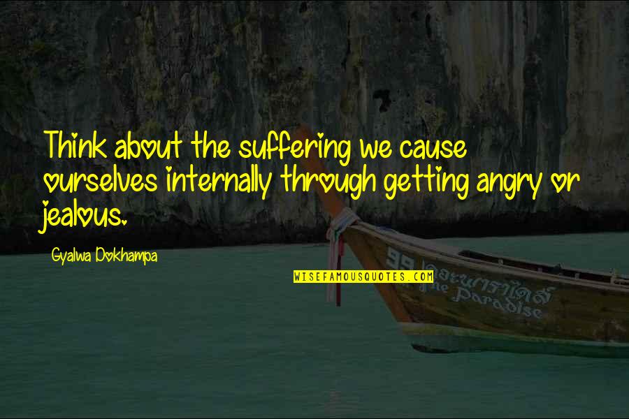 Am Jealous Quotes By Gyalwa Dokhampa: Think about the suffering we cause ourselves internally