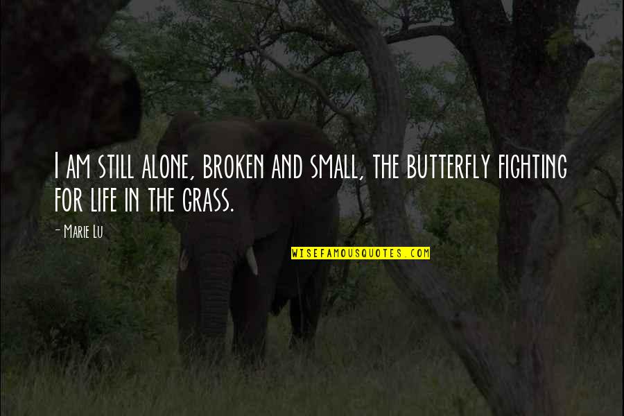 Am Lost Quotes By Marie Lu: I am still alone, broken and small, the