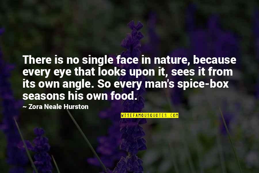 Am Single Because Quotes By Zora Neale Hurston: There is no single face in nature, because