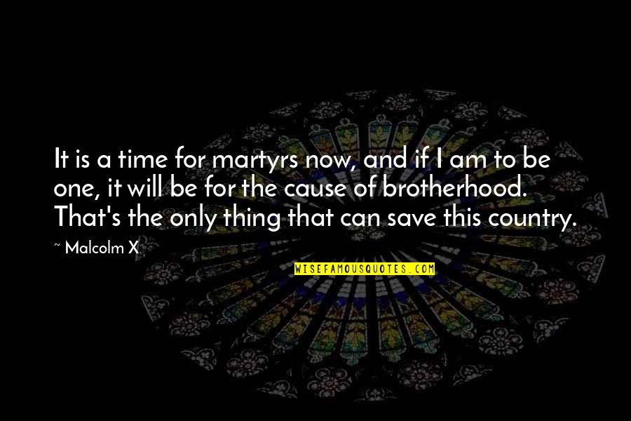Am The Only One Quotes By Malcolm X: It is a time for martyrs now, and