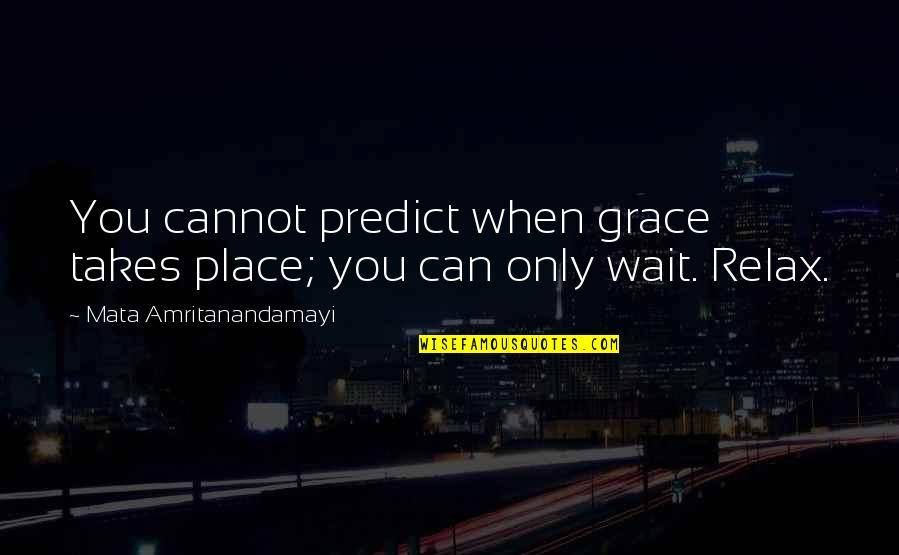 Am Trendsetter Quotes By Mata Amritanandamayi: You cannot predict when grace takes place; you