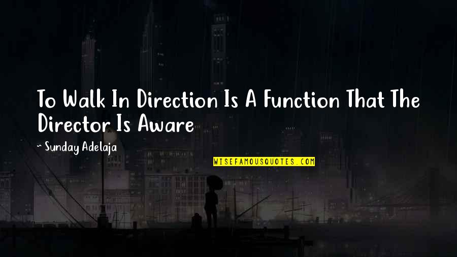 Am Truly Sorry Quotes By Sunday Adelaja: To Walk In Direction Is A Function That