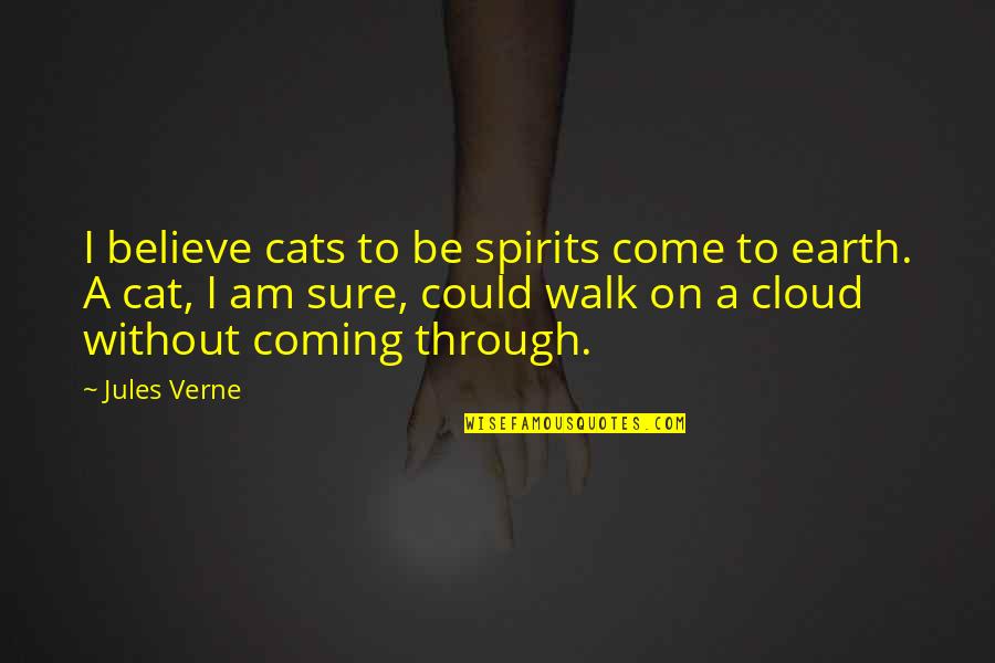Am Without Quotes By Jules Verne: I believe cats to be spirits come to