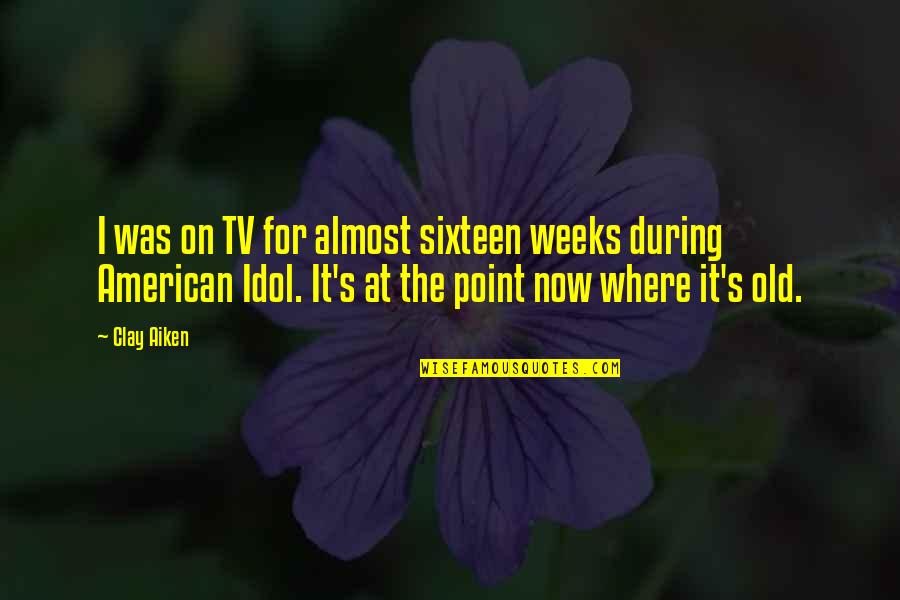 Amadlozi Quotes By Clay Aiken: I was on TV for almost sixteen weeks
