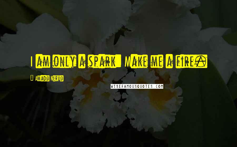 Amado Nervo quotes: I am only a spark: Make me a fire.