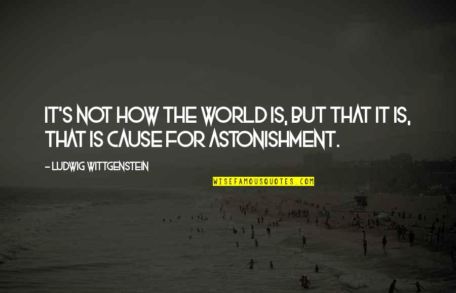 Amagx Quotes By Ludwig Wittgenstein: It's not how the world is, but that