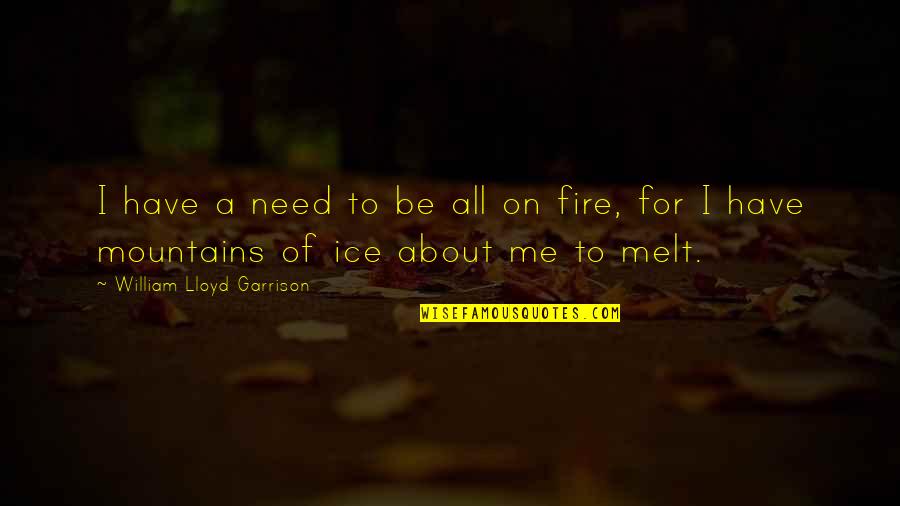 Amalgamations Quotes By William Lloyd Garrison: I have a need to be all on