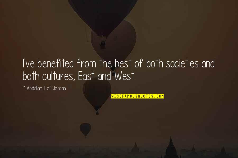 Amarilys Hernandez Quotes By Abdallah II Of Jordan: I've benefited from the best of both societies Amarilys Hernandez Quotes By Abdallah II Of Jordan: I've benefited from the best of both societies