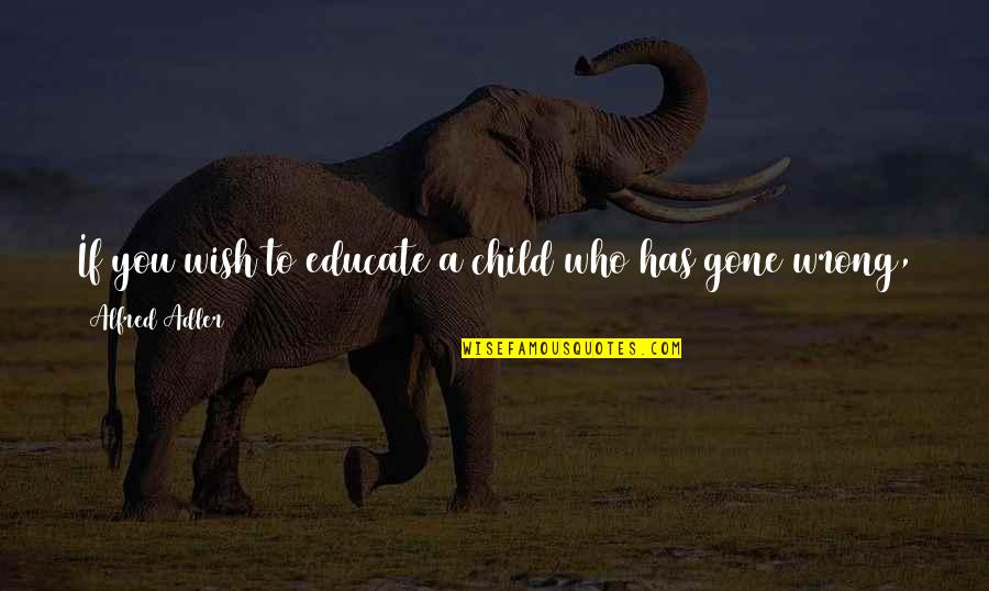 Amax Quote Quotes By Alfred Adler: If you wish to educate a child who
