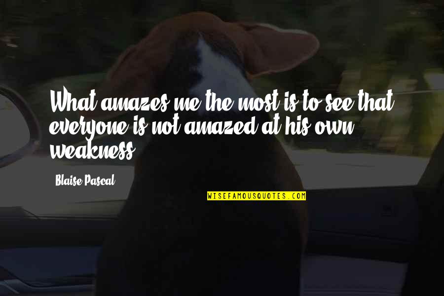 Amazes Me Quotes By Blaise Pascal: What amazes me the most is to see