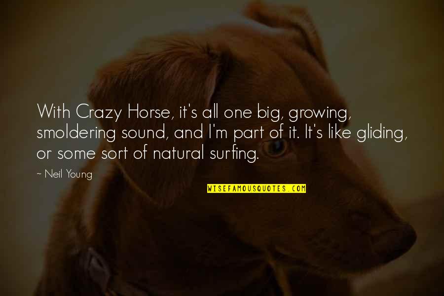 Amazing Funny Friendship Quotes By Neil Young: With Crazy Horse, it's all one big, growing,