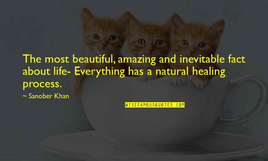Amazing Quotes Quotes By Sanober Khan: The most beautiful, amazing and inevitable fact about