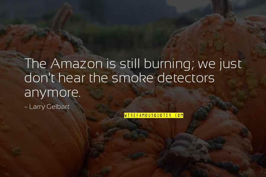 Amazon Quotes By Larry Gelbart: The Amazon is still burning; we just don't