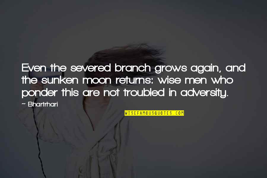 Ambar War Quotes By Bhartrhari: Even the severed branch grows again, and the