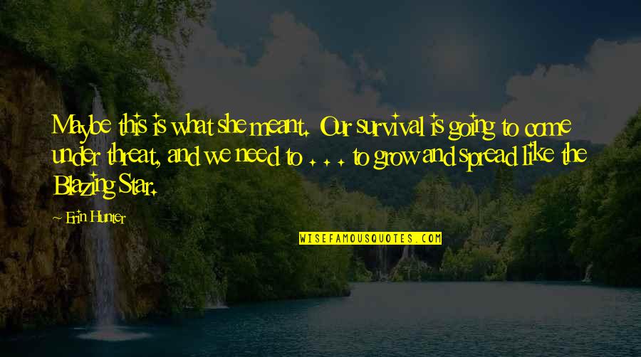 Amber Quote Quotes By Erin Hunter: Maybe this is what she meant. Our survival Amber Quote Quotes By Erin Hunter: Maybe this is what she meant. Our survival