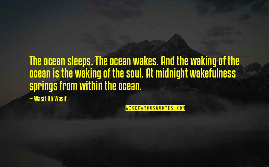 Amber Von Tussle Quotes By Wasif Ali Wasif: The ocean sleeps. The ocean wakes. And the