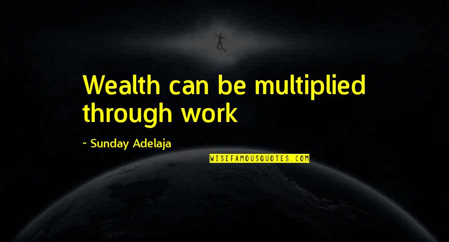 Amberleigh Williamsville Quotes By Sunday Adelaja: Wealth can be multiplied through work