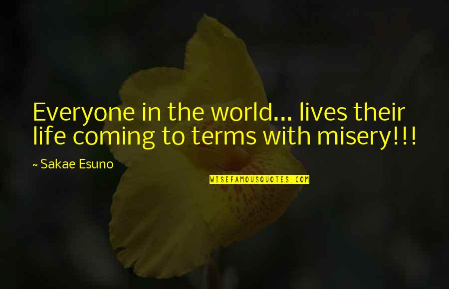 Amberly Cary Quotes By Sakae Esuno: Everyone in the world... lives their life coming
