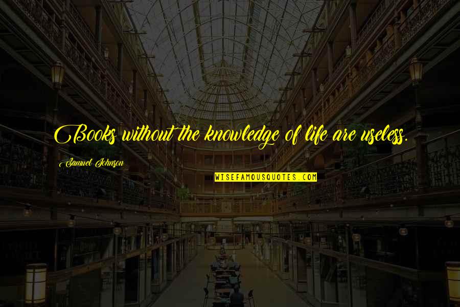 Ambiente Quotes By Samuel Johnson: Books without the knowledge of life are useless.
