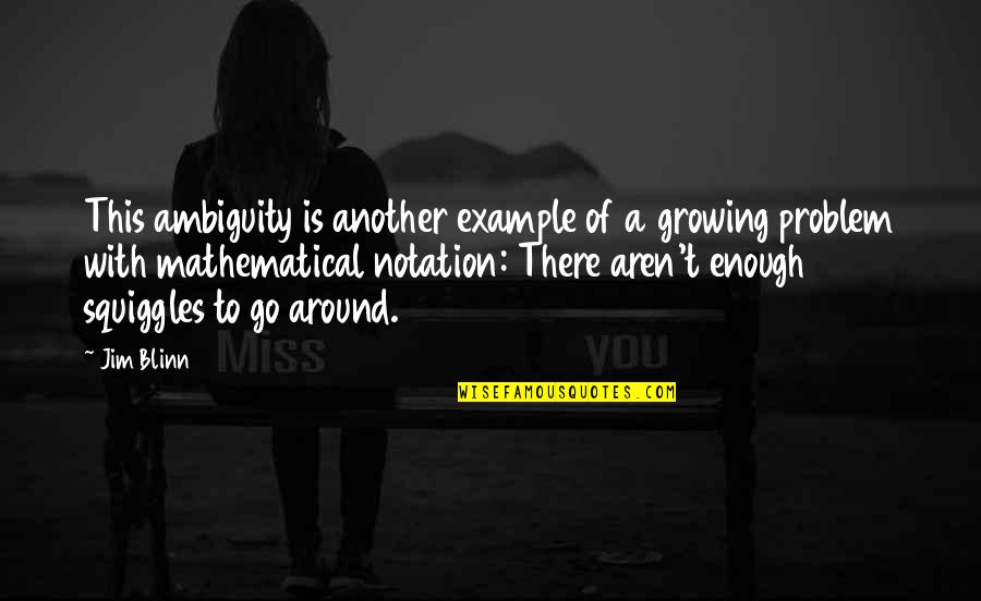 Ambiguity Quotes By Jim Blinn: This ambiguity is another example of a growing