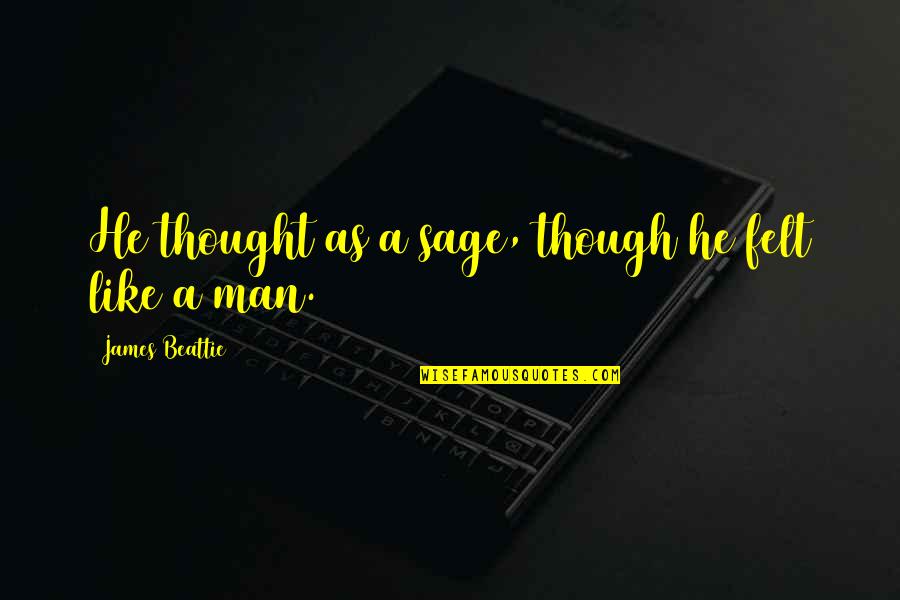 Ambiiiyah Quotes By James Beattie: He thought as a sage, though he felt Ambiiiyah Quotes By James Beattie: He thought as a sage, though he felt