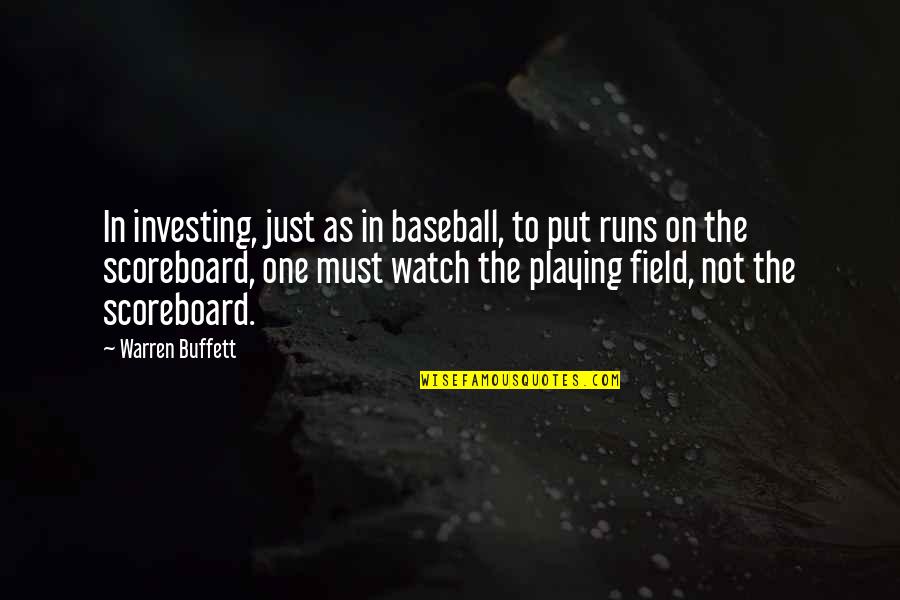 Ambition And Drive Quotes By Warren Buffett: In investing, just as in baseball, to put