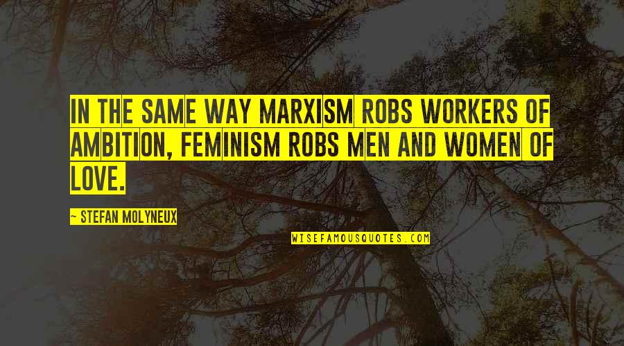 Ambition And Love Quotes By Stefan Molyneux: In the same way Marxism robs workers of