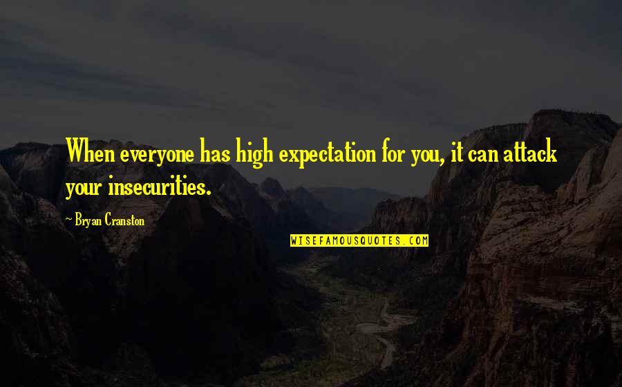 Ambition Is The Enemy Of Success Quotes By Bryan Cranston: When everyone has high expectation for you, it