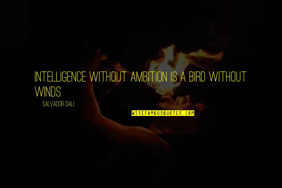Ambition Quotes By Salvador Dali: Intelligence without ambition is a bird without winds.