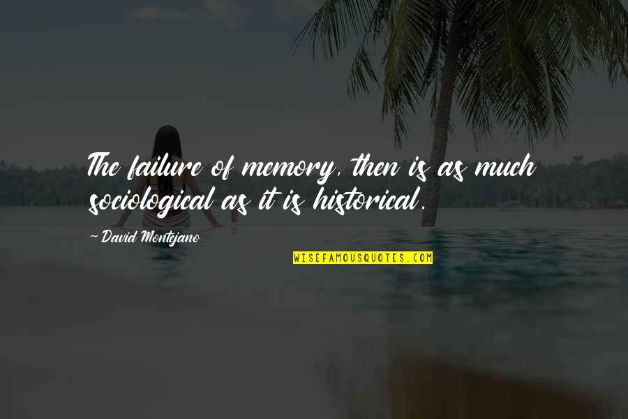 Ambr Zy B R Quotes By David Montejano: The failure of memory, then is as much