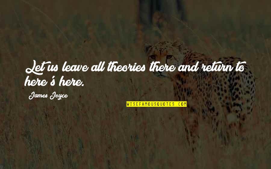 Ambrosini Helicopters Quotes By James Joyce: Let us leave all theories there and return