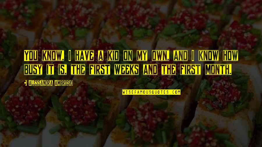 Ambrosio Quotes By Alessandra Ambrosio: You know, I have a kid on my Ambrosio Quotes By Alessandra Ambrosio: You know, I have a kid on my