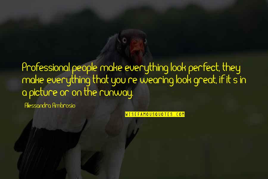 Ambrosio Quotes By Alessandra Ambrosio: Professional people make everything look perfect, they make